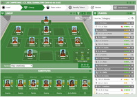 Xogo manager de fútbol on-line - Vista aliñación